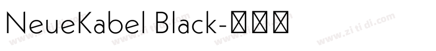 NeueKabel Black字体转换